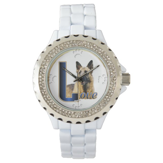 Deutsche Hirten LIEBE Geschenke Armbanduhr (Vorderseite)
