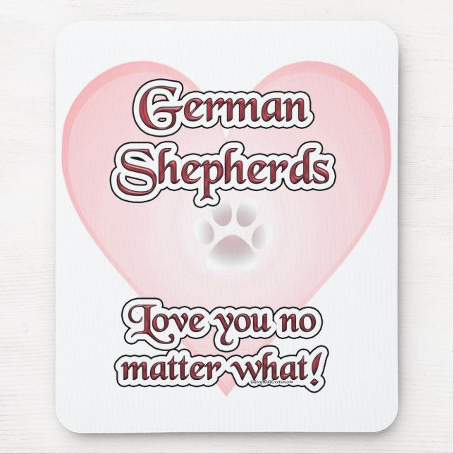 Deutsche Hirten Liebe Sie egal was Mousepad (Vorne)
