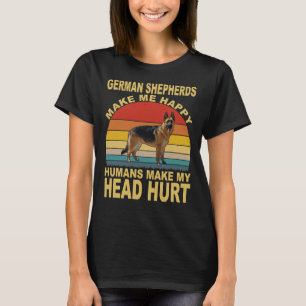 Deutsche Hirten machen mich glücklich, Menschen ma T-Shirt