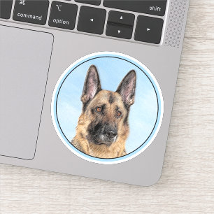 Deutsche Hirtenmalerei - Niedliche Original Hunde- Aufkleber