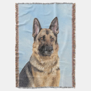 Deutsche Hirtenmalerei - Niedliche Original Hunde- Decke