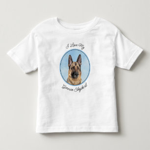 Deutsche Hirtenmalerei - Niedliche Original Hunde- Kleinkind T-shirt