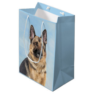 Deutsche Hirtenmalerei - Niedliche Original Hunde- Mittlere Geschenktüte