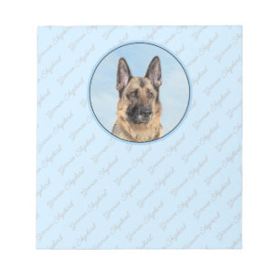Deutsche Hirtenmalerei - Niedliche Original Hunde- Notizblock