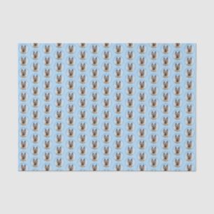 Deutsche Hirtenmalerei - Niedliche Original Hunde- Seidenpapier