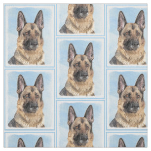 Deutsche Hirtenmalerei - Niedliche Original Hunde- Stoff