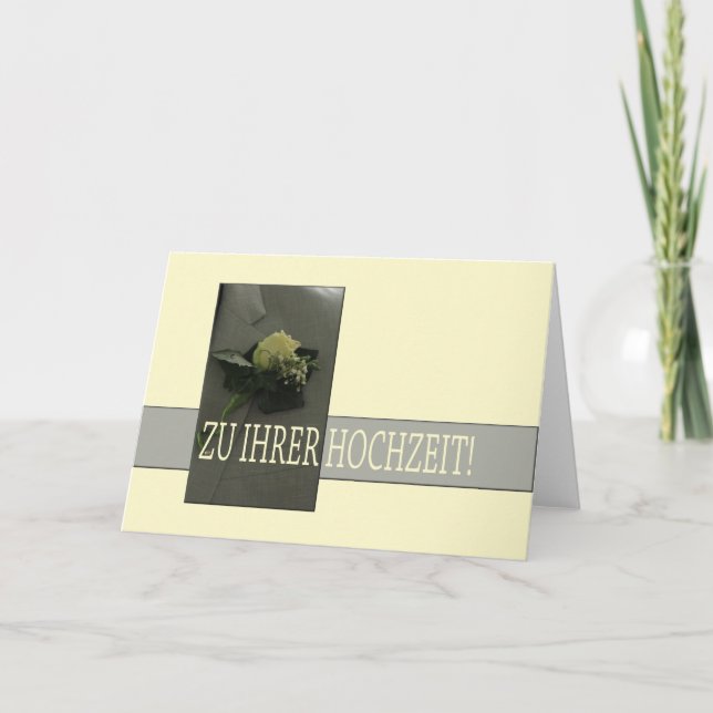 Deutsche Hochzeit Glückwünsche Karte (Vorderseite)