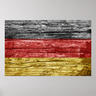 Deutsche Holzflagge Poster