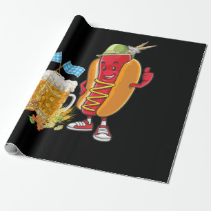 Deutsche Hotdog-Bavaria-Flagge Oktoberfest Wurm Geschenkpapier