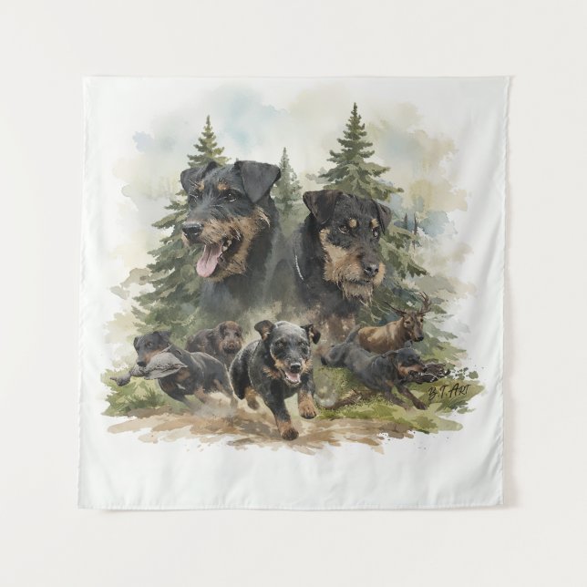 Deutsche Jagdterrier Wandteppich (Vorderseite)