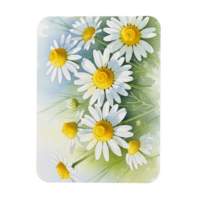 Deutsche Kamille in Blüte Magnet (Vertikal)