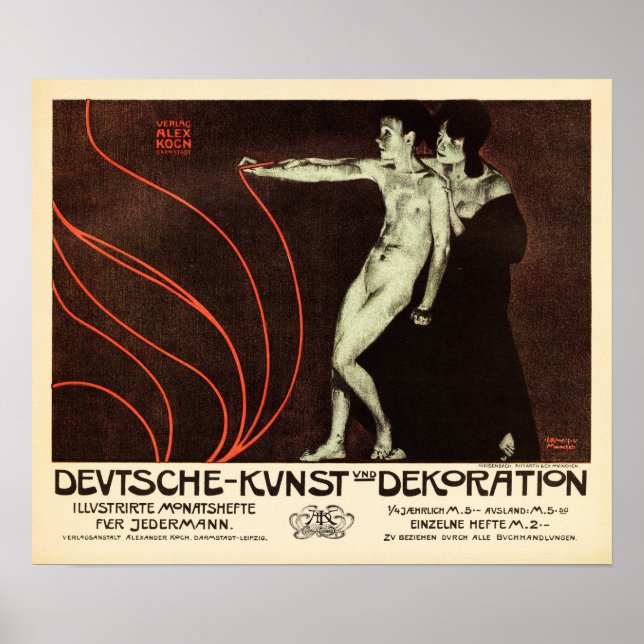 DEUTSCHE KUNST DEKORATION German Plakatstil 1898 (Vorne)