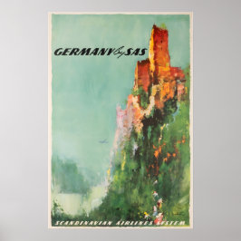 Deutsche Kunst Deutschland Reiseplakat SAS Druck  Poster