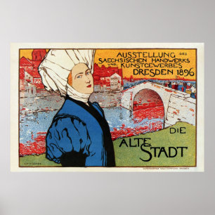 Deutsche Kunsthandwerksmesse Dresden 1896 Poster