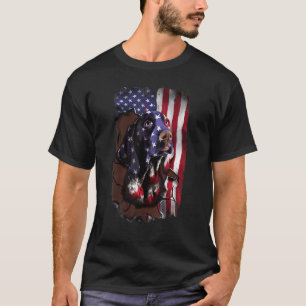 Deutsche Kurzfahne Amerikanische Fahne 4. Juli T-Shirt