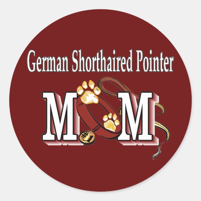 Deutsche Kurzhaarige Mauszeigergeschenke Runder Aufkleber (Vorderseite)