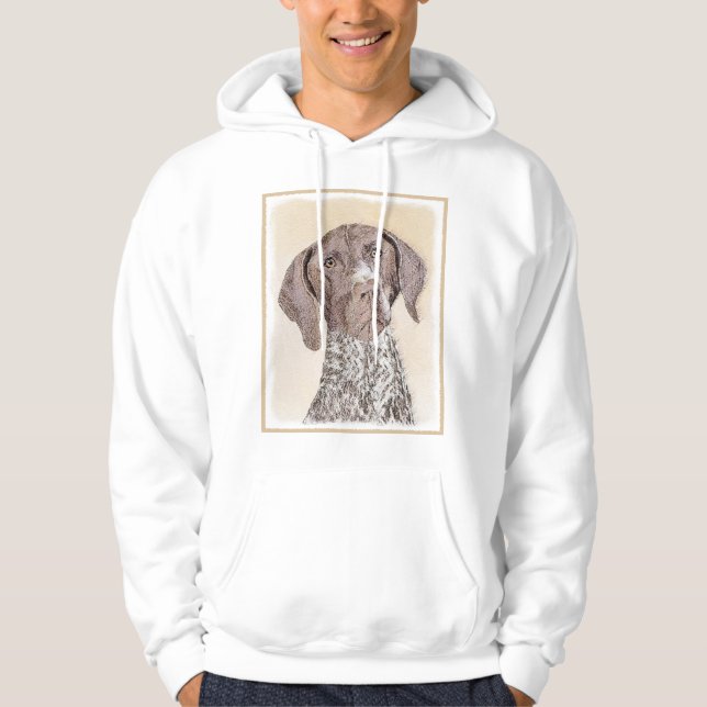 Deutsche kurzhaariger Zeiger-Malerei - Hundekunst Hoodie (Vorderseite)