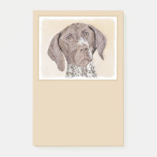 Deutsche kurzhaariger Zeiger-Malerei - Hundekunst Post-it Klebezettel