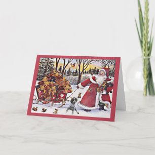 Deutsche kurzhaariger Zeiger-Weihnachtskarte Feiertagskarte