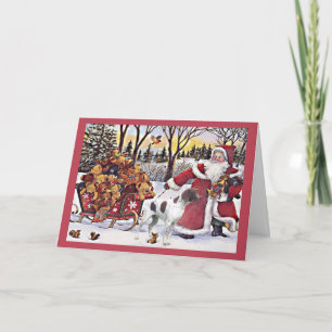 Deutsche kurzhaariger Zeiger-Weihnachtskarte Sankt Feiertagskarte