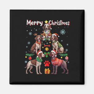 Deutsche Kurzläufer Hunde frohe Weihnachten Tr Magnet