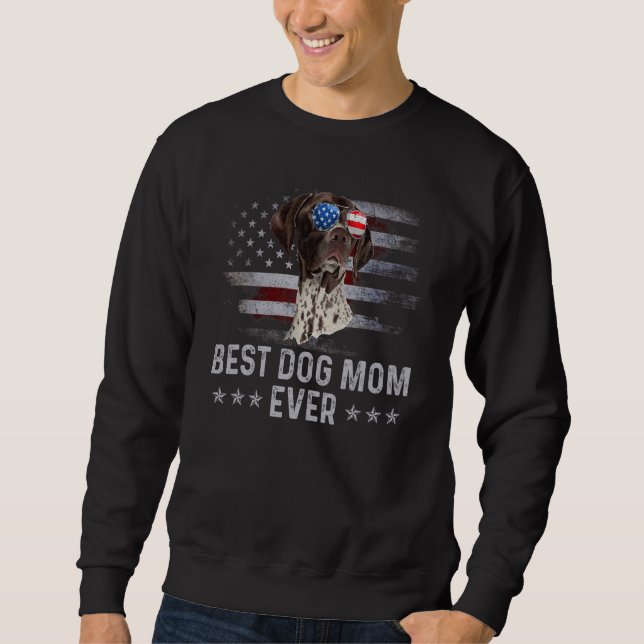 Deutsche Kurzläufer Mama Vintag American Fl Sweatshirt (Vorderseite)