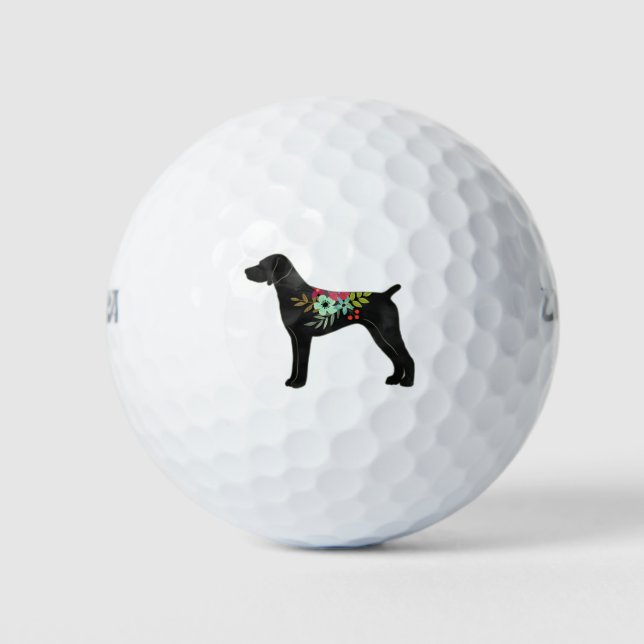 Deutsche Kurzläufige Pointer Boho Silhouette Golfball (Vorderseite)