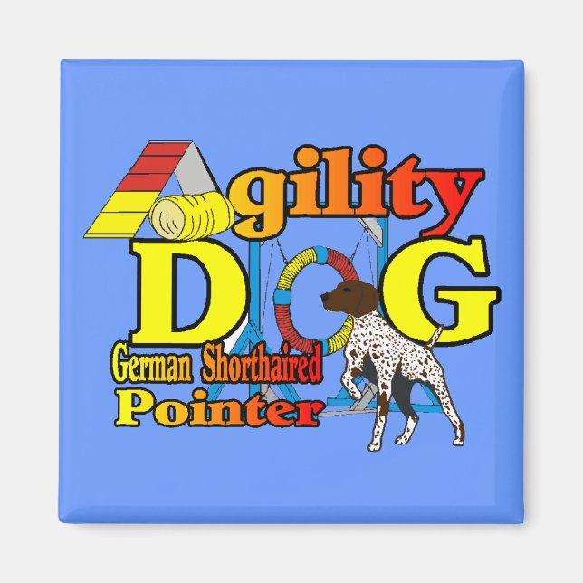 Deutsche Kurzpointer-Agility-Geschenke Magnet (Vorne)