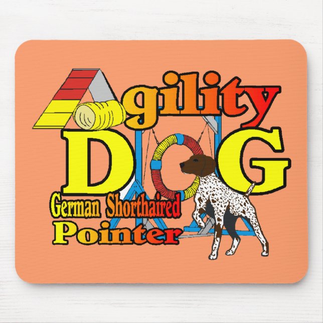 Deutsche Kurzpointer-Agility-Geschenke Mousepad (Vorne)