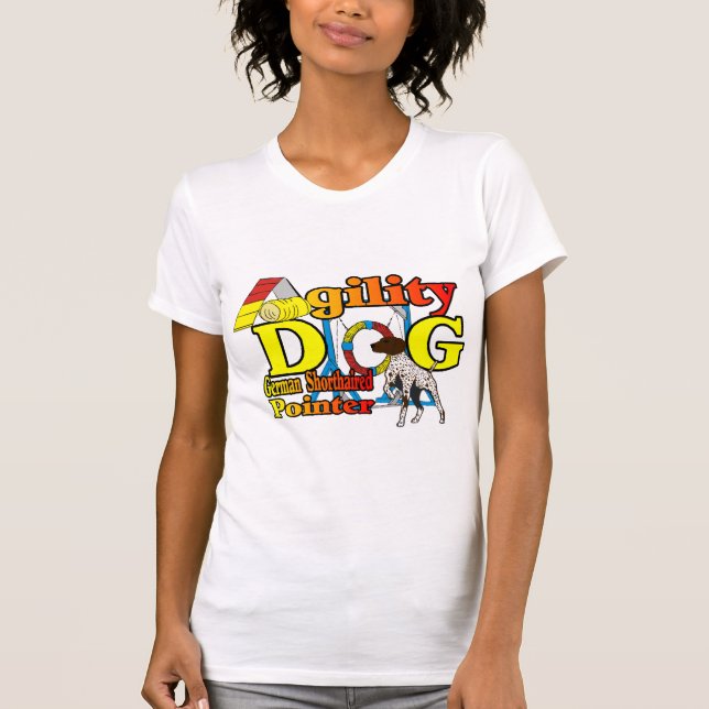Deutsche Kurzpointer-Agility-Geschenke T-Shirt (Vorderseite)