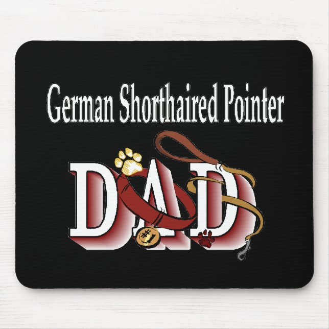 Deutsche Kurzpointer-Vater-Geschenke Mousepad (Vorne)