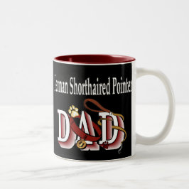 Deutsche Kurzpointer-Vater-Geschenke Zweifarbige Tasse