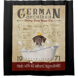 Deutsche Kurzschlussfirma Pointer Dog Bath Soap Duschvorhang