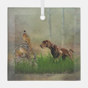 Deutsche Kurzzeiger (APS) Ornament Aus Glas