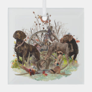 Deutsche Kurzzeiger (APS) Ornament Aus Glas