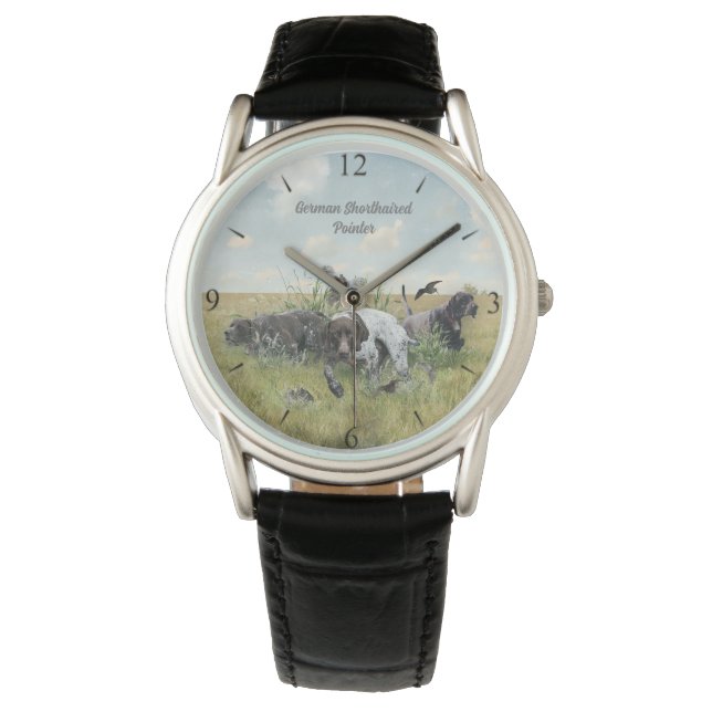 Deutsche Kurzzeiger Armbanduhr (Vorderseite)