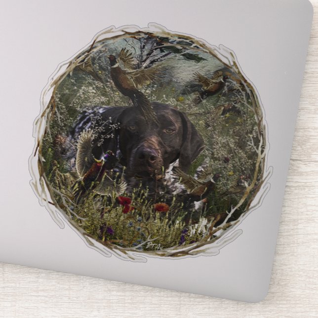 Deutsche Kurzzeiger Aufkleber (Detail)