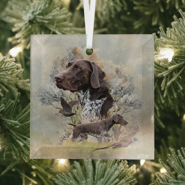 Deutsche Kurzzeiger Ornament Aus Glas (Insitu)
