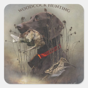 Deutsche Kurzzeiger Quadratischer Aufkleber