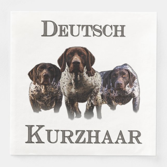 Deutsche Kurzzeiger Serviette (Vorderseite)