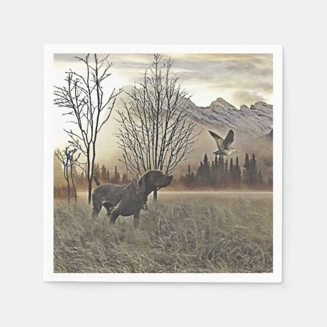 Deutsche Kurzzeiger Serviette (Vorderseite)