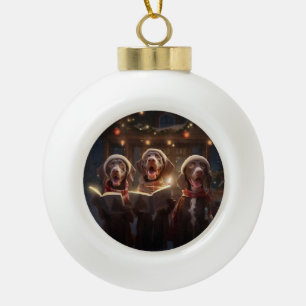 Deutsche Kurzzeiger Weihnachtsfeiern Keramik Kugel-Ornament