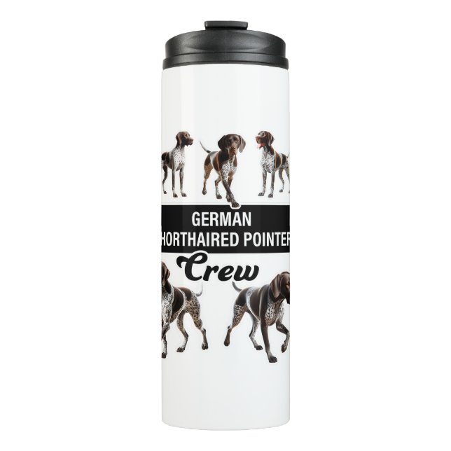 Deutsche Kurzzeigerin-Crew Thermosbecher (Vorderseite)