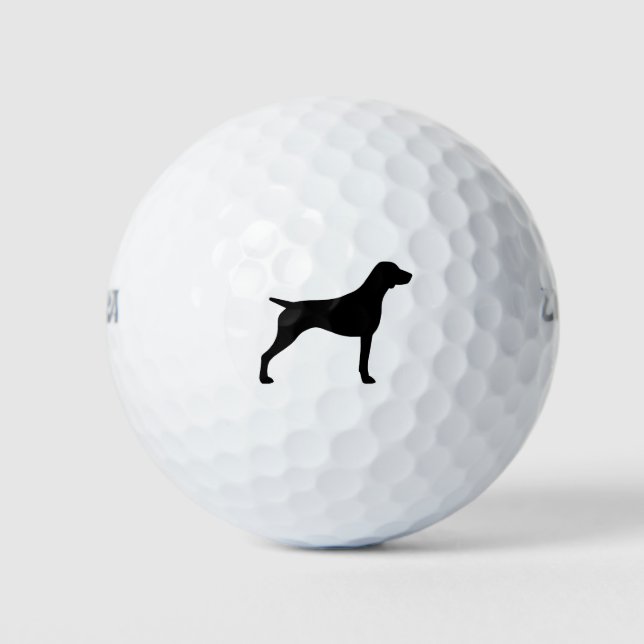 Deutsche Kurzzeigerin-Silhouette Golfball (Vorderseite)