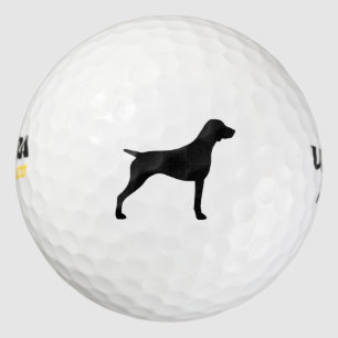 Deutsche Kurzzeigerin-Silhouette Golfball