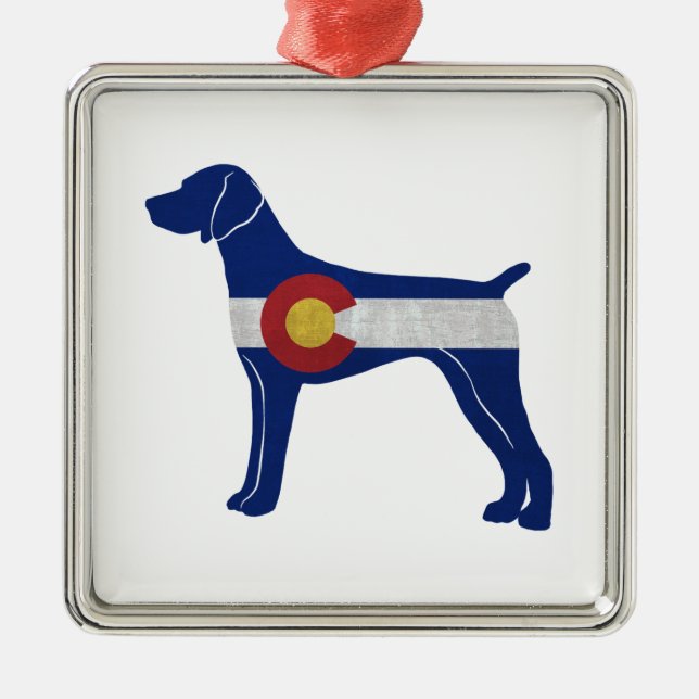 Deutsche Kurzzeiterkennung Pointer Colorado Ornament Aus Metall (Vorne)