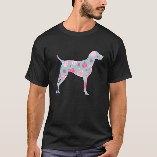 Deutsche Kurzzeitpointer APS Mama Valentines Da T-Shirt (Vorderseite)