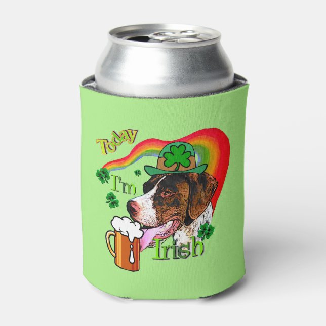 Deutsche Kurzzeitpointer St Patricks Day Dosenkühler (Kanne Vorderseite)