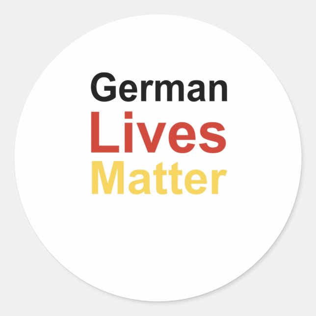 Deutsche Liveaufkleber Runder Aufkleber (Vorderseite)