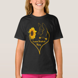 Deutsche Mama mit Sonnenblume K9 Liebhaber T-Shirt